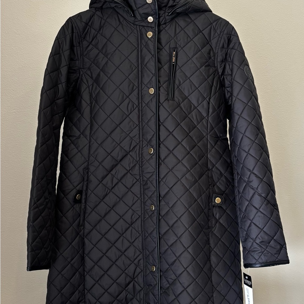 Lauren Ralph Lauren Black Quilted Puffer Coat